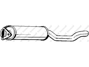BOSAL 233-275 priekinis duslintuvas 
 Išmetimo sistema -> Duslintuvas
321 253 209 A, 321 253 209 J