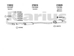 KLARIUS 180067E išmetimo sistema 
 Išmetimo sistema -> Išmetimo sistema, visa