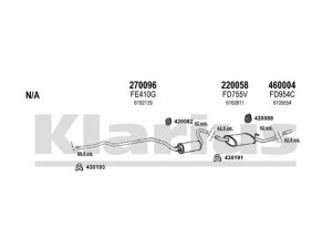 KLARIUS 360964E išmetimo sistema 
 Išmetimo sistema -> Išmetimo sistema, visa