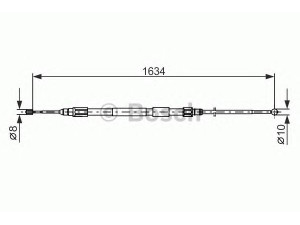 BOSCH 1 987 477 988 trosas, stovėjimo stabdys 
 Stabdžių sistema -> Valdymo svirtys/trosai
34 40 3 400 796