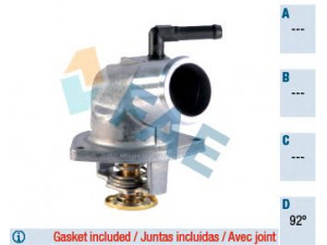FAE 5321692 termostatas, aušinimo skystis 
 Aušinimo sistema -> Termostatas/tarpiklis -> Thermostat
1338331, 90573326
