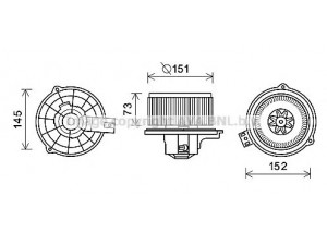 AVA QUALITY COOLING KA8266 elektrovariklis, vidinis pūtiklis 
 Šildymas / vėdinimas -> Orpūtė/dalys
971132M000