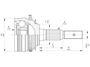 OPEN PARTS CVJ5273.10 jungčių komplektas, kardaninis velenas 
 Ratų pavara -> Sujungimai/komplektas
510851, 510418, 513317, 93486853