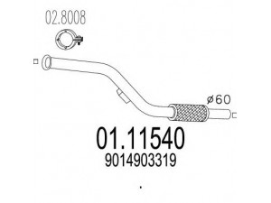 MTS 01.11540 išleidimo kolektorius 
 Išmetimo sistema -> Išmetimo vamzdžiai
9014903319