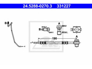 ATE 24.5288-0270.3 stabdžių žarnelė 
 Stabdžių sistema -> Stabdžių žarnelės
GJ6A-43-810, GJ6A-43-810A