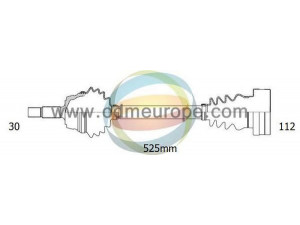 ODM-MULTIPARTS 18-213240 kardaninis velenas 
 Ratų pavara -> Kardaninis velenas
7P0407271A, 7P0407271B, 7P0407271C