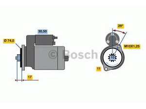 BOSCH 0 986 023 970 starteris 
 Elektros įranga -> Starterio sistema -> Starteris
28100 33050