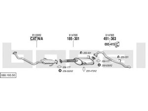 BOSAL 088.193.50 išmetimo sistema 
 Išmetimo sistema -> Išmetimo sistema, visa