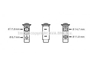 AVA QUALITY COOLING ME1256 išsiplėtimo vožtuvas, oro kondicionavimas 
 Oro kondicionavimas -> Vožtuvai
0028308284