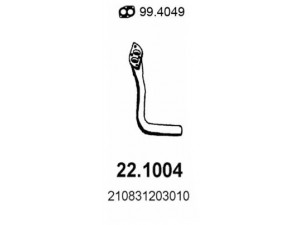ASSO 22.1004 išleidimo kolektorius 
 Išmetimo sistema -> Išmetimo vamzdžiai
210831203010
