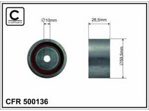 CAFFARO 500136 įtempiklio skriemulys, paskirstymo diržas 
 Techninės priežiūros dalys -> Papildomas remontas
1145A020, 1145A020V1T, 1145A079