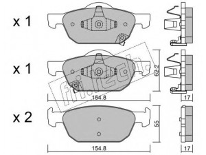 fri.tech. 883.0 stabdžių trinkelių rinkinys, diskinis stabdys 
 Techninės priežiūros dalys -> Papildomas remontas
45022-TL1-G00, 45022-TL1-G01