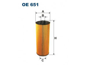 FILTRON OE651 alyvos filtras
4571840025, 5411800009, 5411800209