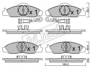 fri.tech. 377.0 stabdžių trinkelių rinkinys, diskinis stabdys 
 Techninės priežiūros dalys -> Papildomas remontas
4813005100