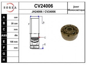 EAI CV24006K jungčių komplektas, kardaninis velenas 
 Ratų pavara -> Sujungimai/komplektas