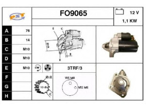 SNRA FO9065 starteris 
 Elektros įranga -> Starterio sistema -> Starteris