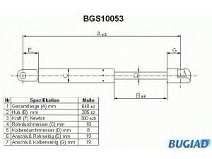 BUGIAD BGS10053 dujinė spyruoklė, bagažinė 
 Priedai -> Bagažinė/pakrovimo skyrius
9563598880