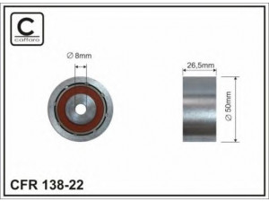 CAFFARO 138-22 kreipiantysis skriemulys, V formos rumbuotas diržas 
 Diržinė pavara -> V formos rumbuotas diržas/komplektas -> Laisvasis/kreipiamasis skriemulys
5751.57, 5751.96, 96333152, 9633315280
