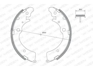 WEEN 152-2057 stabdžių trinkelių komplektas 
 Techninės priežiūros dalys -> Papildomas remontas
04431S5SE01, 43015SP8000, 43053SM4A00