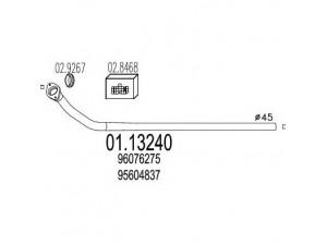 MTS 01.13240 išleidimo kolektorius 
 Išmetimo sistema -> Išmetimo vamzdžiai
95604837, 96076275