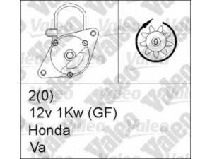 VALEO 455952 starteris 
 Elektros įranga -> Starterio sistema -> Starteris
31200-PDA-S510, 31200PDAS510