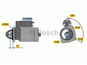 BOSCH 0 001 263 024 starteris 
 Elektros įranga -> Starterio sistema -> Starteris
504 3683 46, 504 3683 46