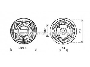 AVA QUALITY COOLING IVC115 sankaba, radiatoriaus ventiliatorius
41210010