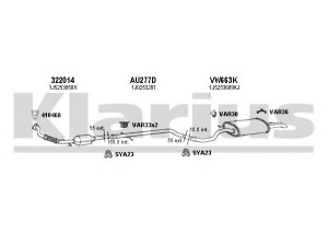 KLARIUS 931207U išmetimo sistema 
 Išmetimo sistema -> Išmetimo sistema, visa