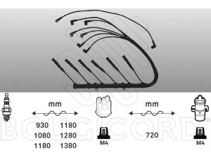 BOUGICORD 4170 uždegimo laido komplektas 
 Kibirkšties / kaitinamasis uždegimas -> Uždegimo laidai/jungtys
12 12 1 266 705, 12 12 1 266 706