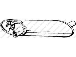 BOSAL 235-873 vidurinis duslintuvas 
 Išmetimo sistema -> Duslintuvas
1319502, 663456