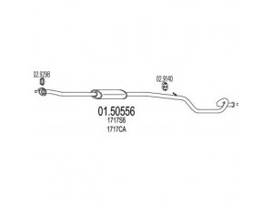 MTS 01.50556 vidurinis duslintuvas 
 Išmetimo sistema -> Duslintuvas
1717CA, 1717S6