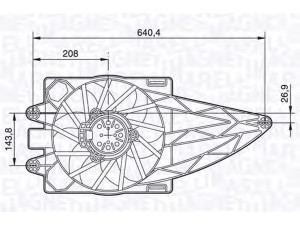 MAGNETI MARELLI 069422483010 ventiliatorius, radiatoriaus 
 Aušinimo sistema -> Oro aušinimas
51732070