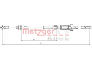 METZGER 10.4723 trosas, stovėjimo stabdys 
 Stabdžių sistema -> Valdymo svirtys/trosai
4745.V6, 1336889080, 4745.V6