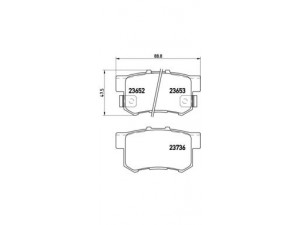 BREMBO P 28 039 stabdžių trinkelių rinkinys, diskinis stabdys 
 Techninės priežiūros dalys -> Papildomas remontas
77365306, 06430S6D000, 43022S2A000