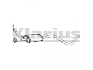 KLARIUS 261009 vidurinis duslintuvas 
 Išmetimo sistema -> Duslintuvas
96270594