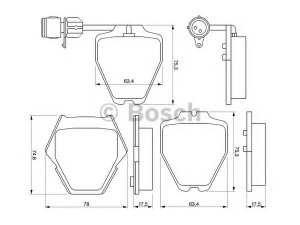 BOSCH 0 986 424 689 stabdžių trinkelių rinkinys, diskinis stabdys 
 Techninės priežiūros dalys -> Papildomas remontas
4A0 698 151 D, 4A0 698 151 D, 4D0 698 151 K