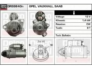 DELCO REMY DRS9840N starteris 
 Elektros įranga -> Starterio sistema -> Starteris
12575626, 55556245, 6202055, 6202125