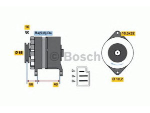 BOSCH 9 120 144 288 kintamosios srovės generatorius 
 Elektros įranga -> Kint. sr. generatorius/dalys -> Kintamosios srovės generatorius