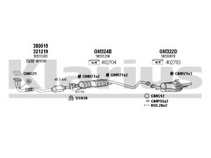 KLARIUS 391025U išmetimo sistema 
 Išmetimo sistema -> Išmetimo sistema, visa