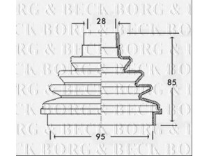 BORG & BECK BCB2320 gofruotoji membrana, kardaninis velenas 
 Ratų pavara -> Gofruotoji membrana