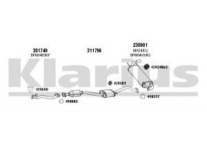 KLARIUS 570242E išmetimo sistema 
 Išmetimo sistema -> Išmetimo sistema, visa