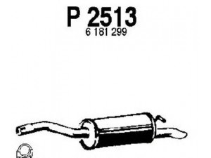 FENNO P2513 galinis duslintuvas 
 Išmetimo sistema -> Duslintuvas
5023339, 6146565, 6146566, 6150720
