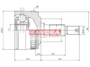 KAMOKA 7046 jungčių komplektas, kardaninis velenas 
 Ratų pavara -> Sujungimai/komplektas
6383342334