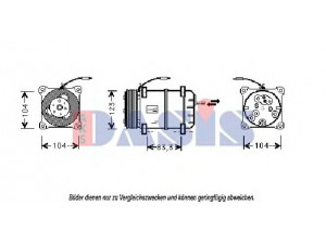 AKS DASIS 852660N kompresorius, oro kondicionierius 
 Oro kondicionavimas -> Kompresorius/dalys
9171397