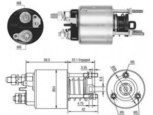 MAGNETI MARELLI 940113050473 solenoidinis jungiklis, starteris