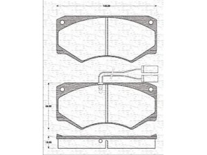 MAGNETI MARELLI 363702161170 stabdžių trinkelių rinkinys, diskinis stabdys