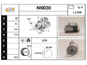 SNRA NI9030 starteris
M1T60281, M1T60285, M1T60313, M1T60381