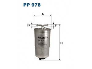 FILTRON PP978 kuro filtras 
 Techninės priežiūros dalys -> Papildomas remontas
16901S6FE01, 16901S6FE02