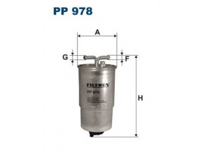 FILTRON PP978 kuro filtras 
 Techninės priežiūros dalys -> Papildomas remontas
16901S6FE01, 16901S6FE02