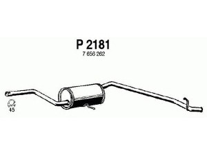 FENNO P2181 galinis duslintuvas 
 Išmetimo sistema -> Duslintuvas
589528, 7656262, 7662235, 7671735
